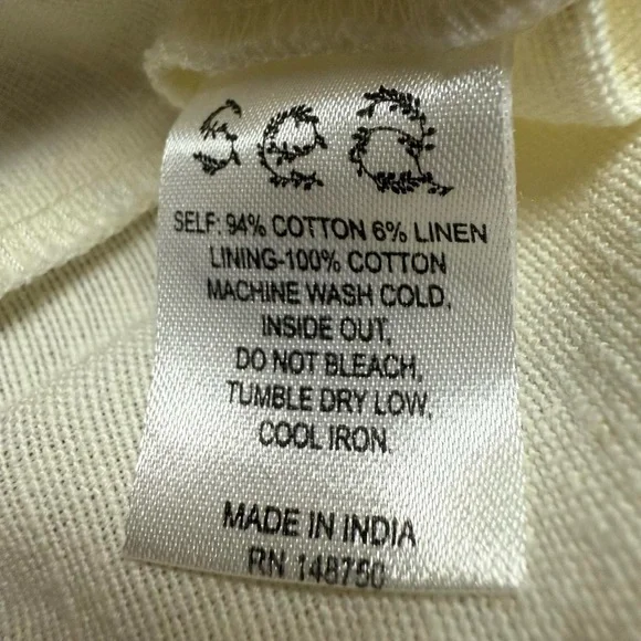 Sea New York Cream Leona Shorts Scalloped Hem High Waisted Women’s Size 4 - Picture 9 of 9